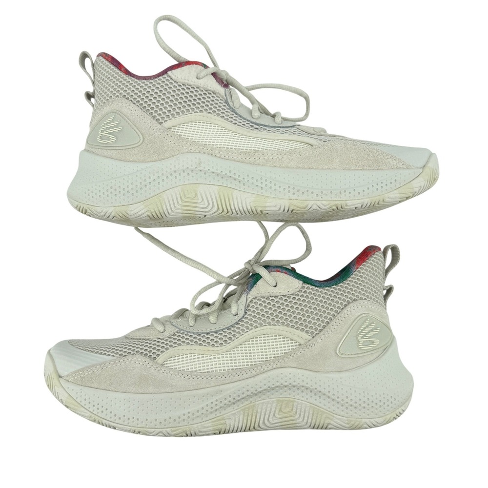 Under Armour Curry 3Z 24 Basketball Sneaker White Beige Suede M8.5/W10 3028191 - Picture 6 of 9